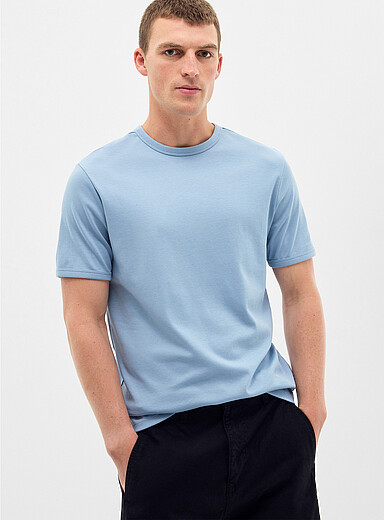 Dressy Pima cotton jersey T-shirt <b>Standard fit</b>