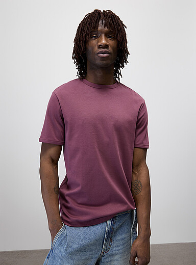 Le t-shirt jersey coton pima soign&eacute; <b>Coupe standard</b>
