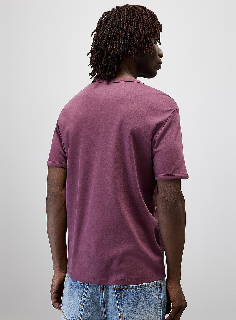 Le 31 Black Dressy Pima cotton jersey T-shirt <b>Standard fit</b> for men
