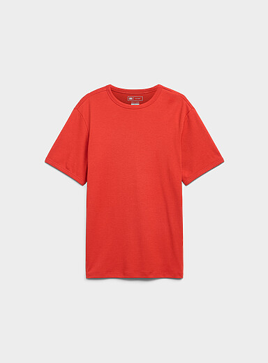Le 31 Red Dressy Pima cotton jersey T-shirt <b>Standard fit</b> for men