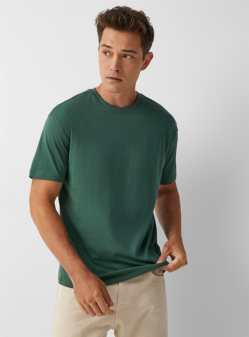 Le 31 Green  Comfort Pima cotton T-shirt for men