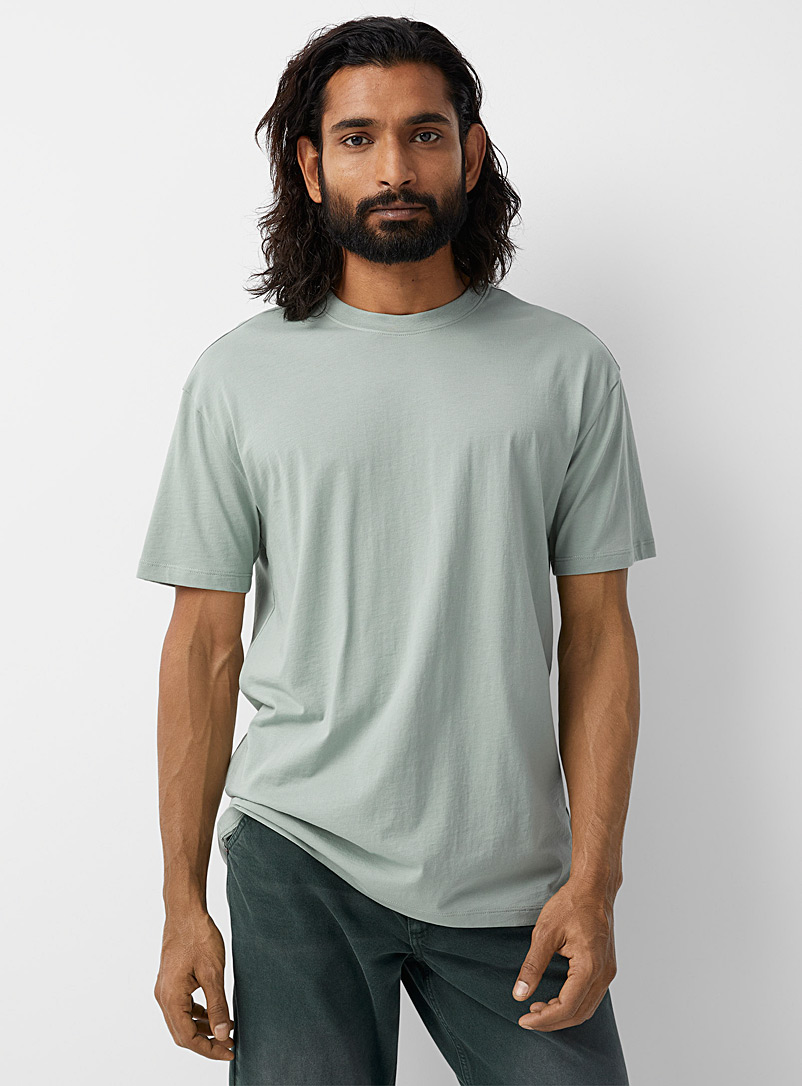Le 31 Mint green Comfort Pima cotton T-shirt for men
