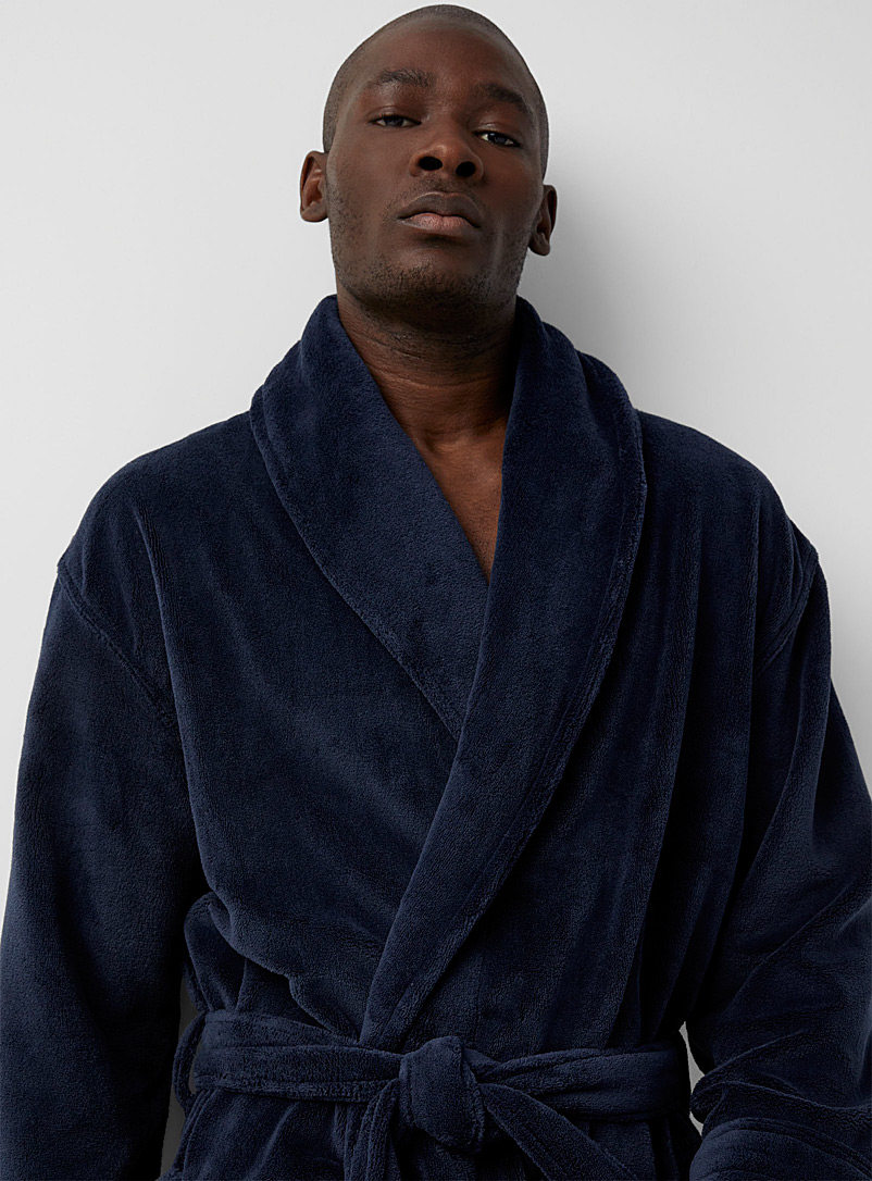 Midnight Blue Plush Robe In Support Of Food Banks Canada Majestic midnight-blue-plush-robe-in-support-of-food-banks-canada-majestic
