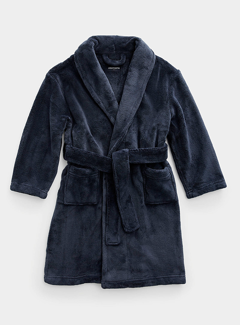 Le 31 Marine Blue Midnight blue plush robe In support of Food Banks Canada Kids - unisex for men