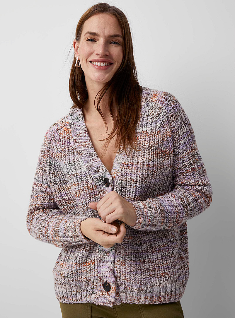 Line Lilacs Brynn heathered knit cardigan for women