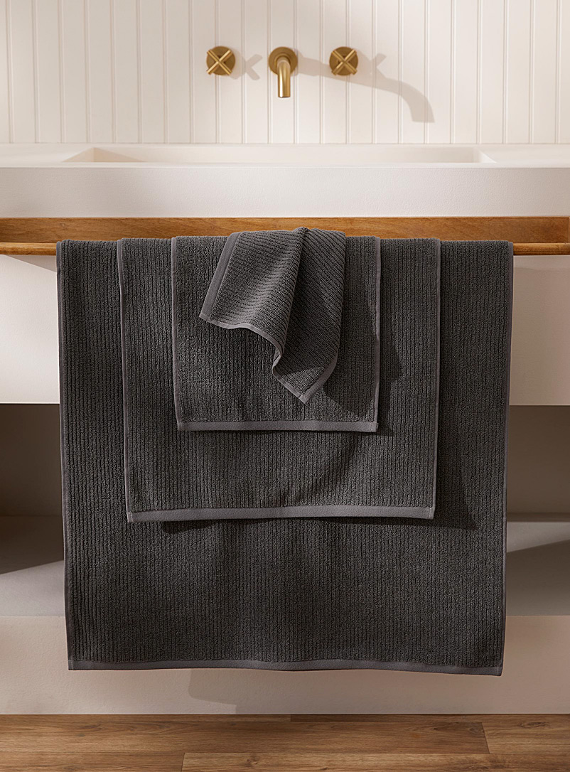 Simons Maison Dark Grey Cotton and modal towels