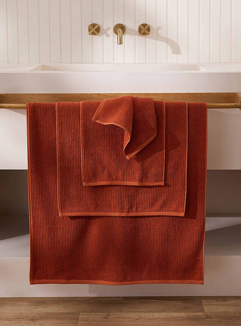 Simons Maison Dark Orange Cotton and modal towels