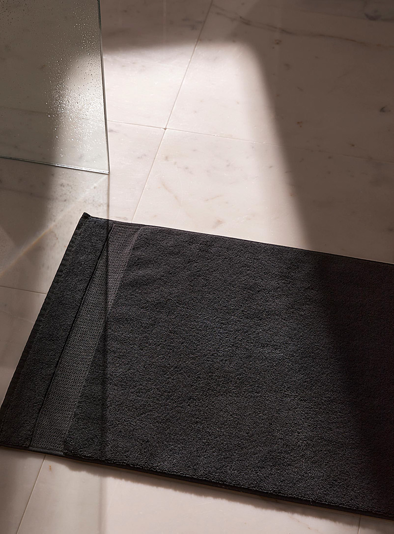 Simons Maison: La descente de bain coton égyptien 50 x 80 cm Noir