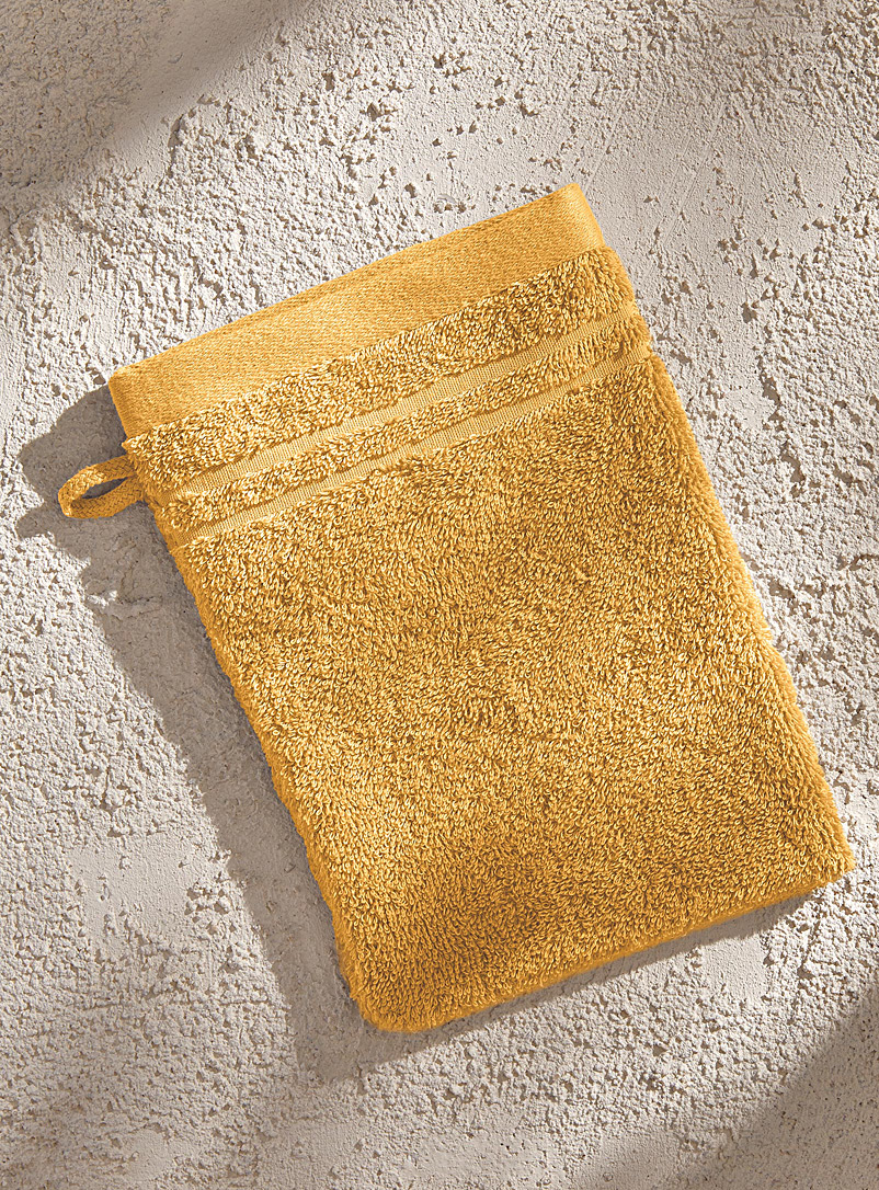 Simons Maison Sunflower Yellow Egyptian cotton wash mitt