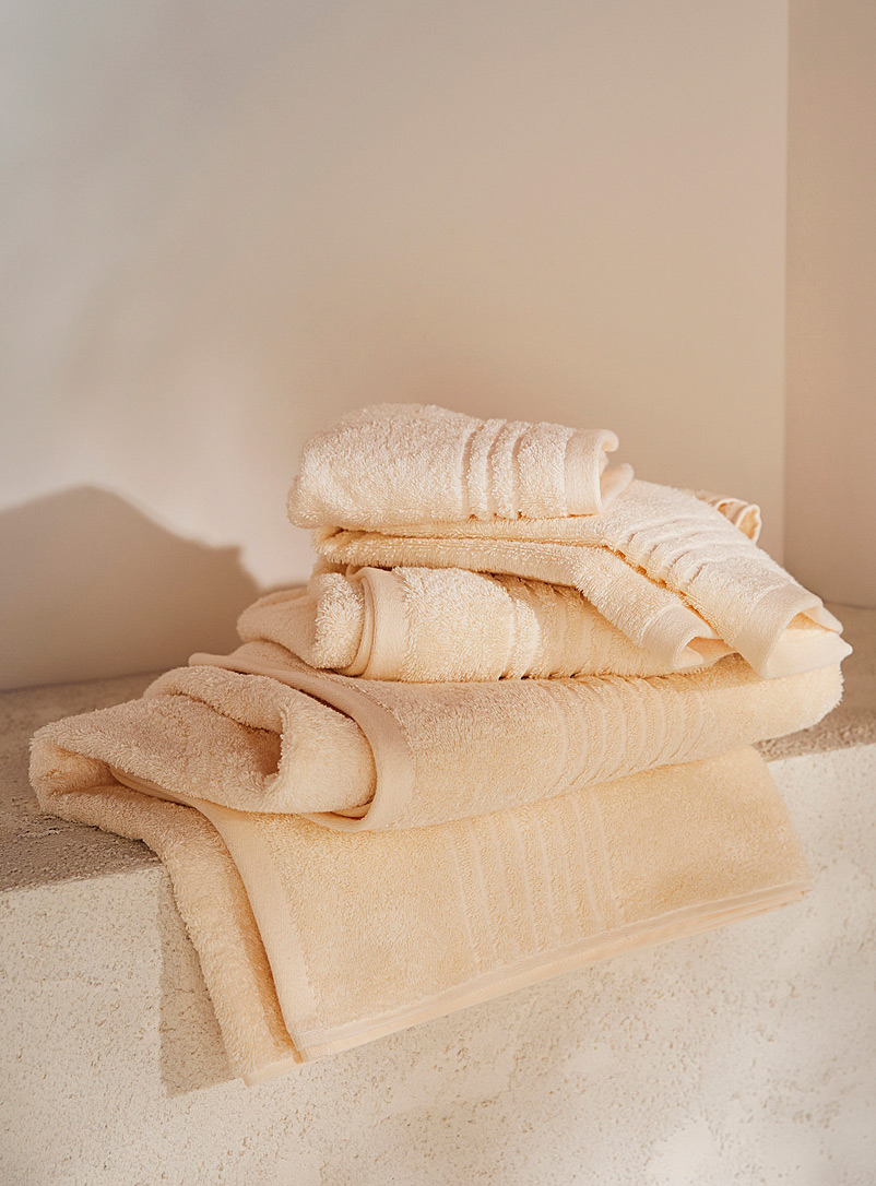 Simons Maison Ivory White Egyptian cotton towels
