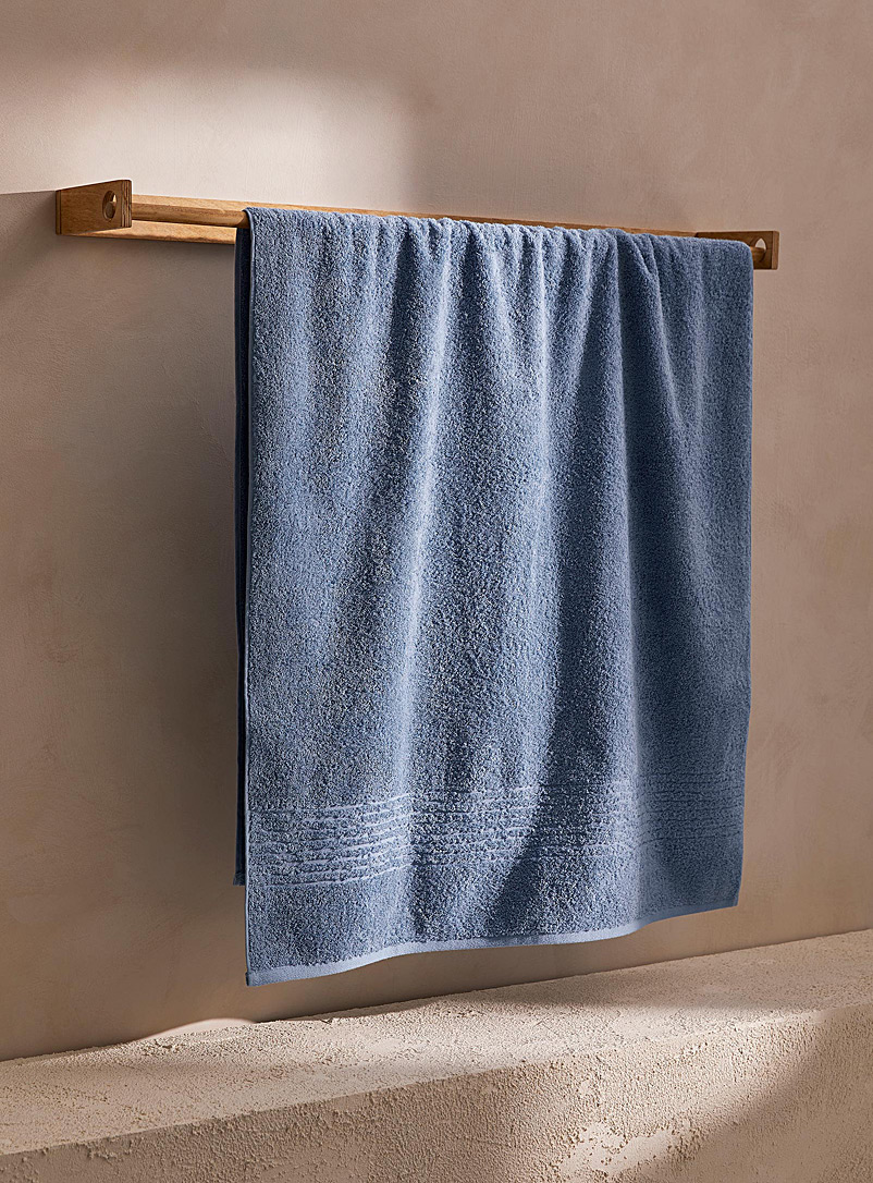 Simons Maison Slate Blue Egyptian cotton bath sheet
