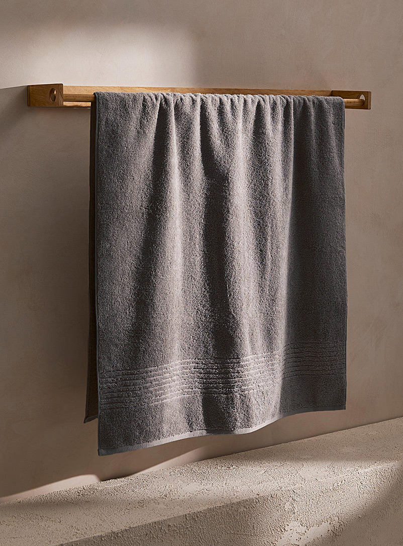 Simons Maison Dark Grey Egyptian cotton bath sheet