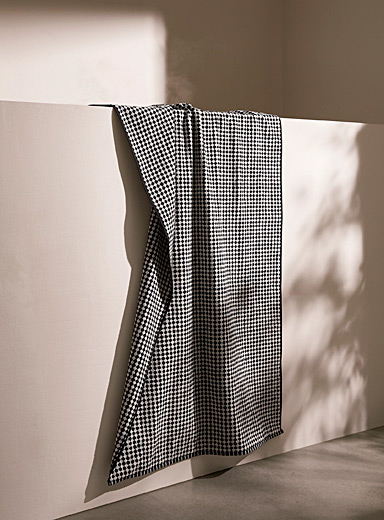 Serviette De Bain En Lin Et Coton (79% Lin, 21% Coton) - Dimensions 80x135 Cm - Certifiée Oeko-Tex - Séchage Rapide
