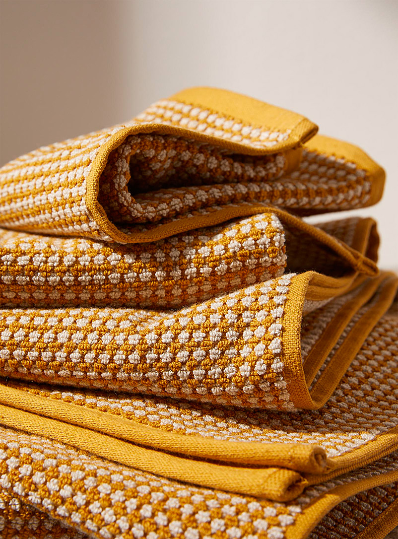 Simons Maison Dark Yellow Retro dotted towels