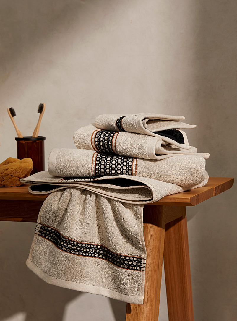 Simons Maison Assorted Smocked organic cotton towels