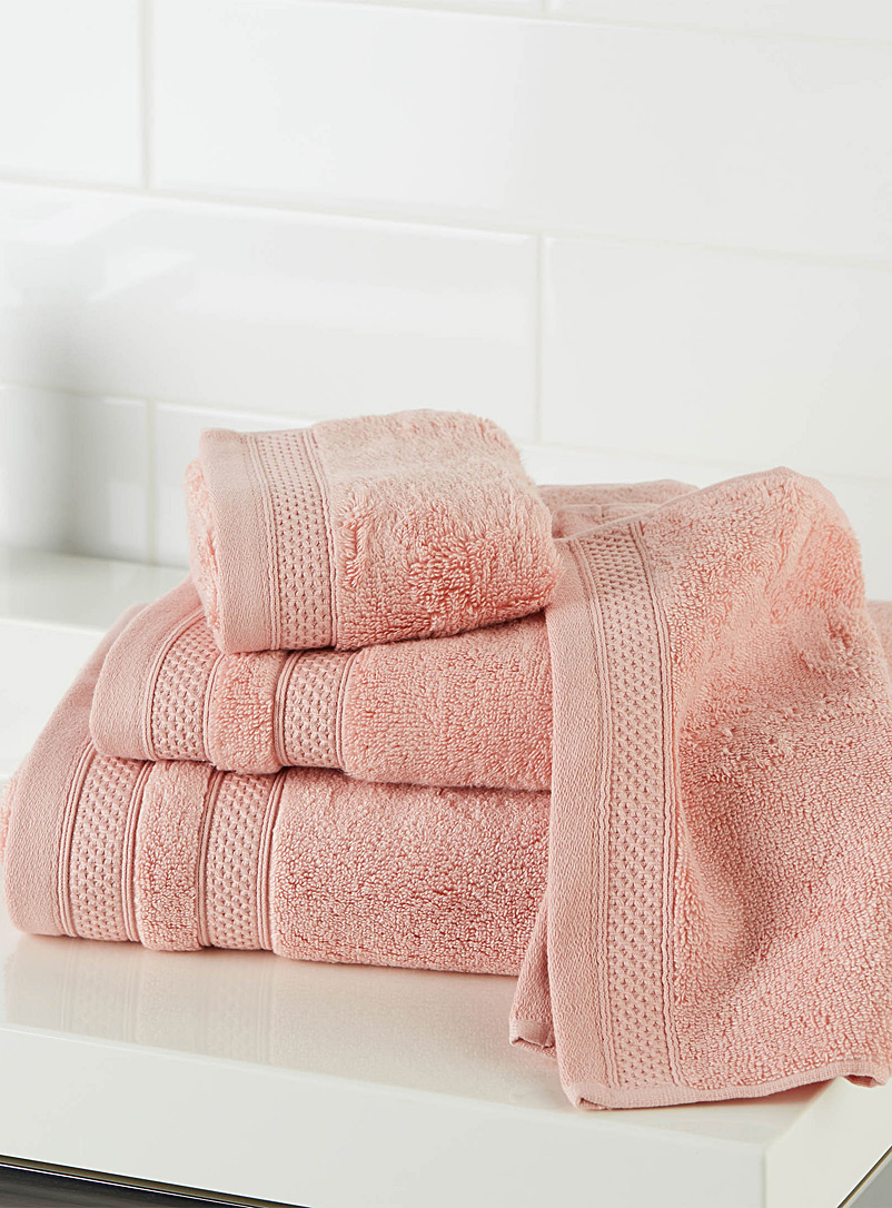Nottoc Lot De 4 Serviettes De Toilette 50x90 Cm Vieux Rose – 100% Coton Turc Absorbant Et Ultra Doux