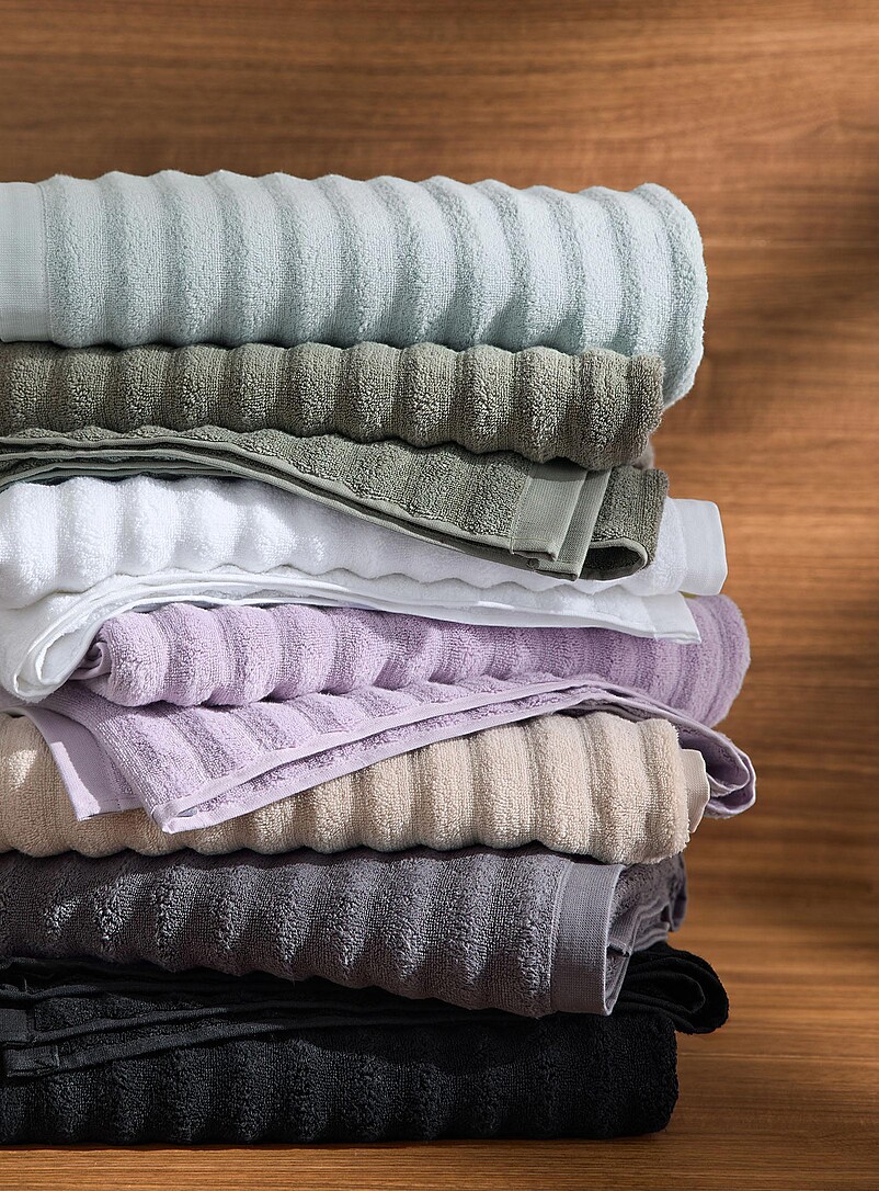 Textured cotton towels Soft and absorbent, wide waves product image 3
