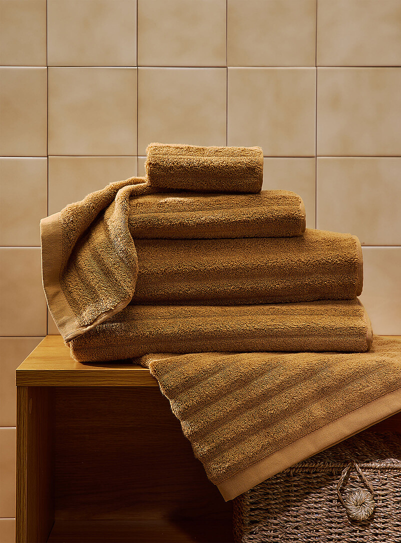Textured Cotton Towels Soft And Absorbent, Wide Waves