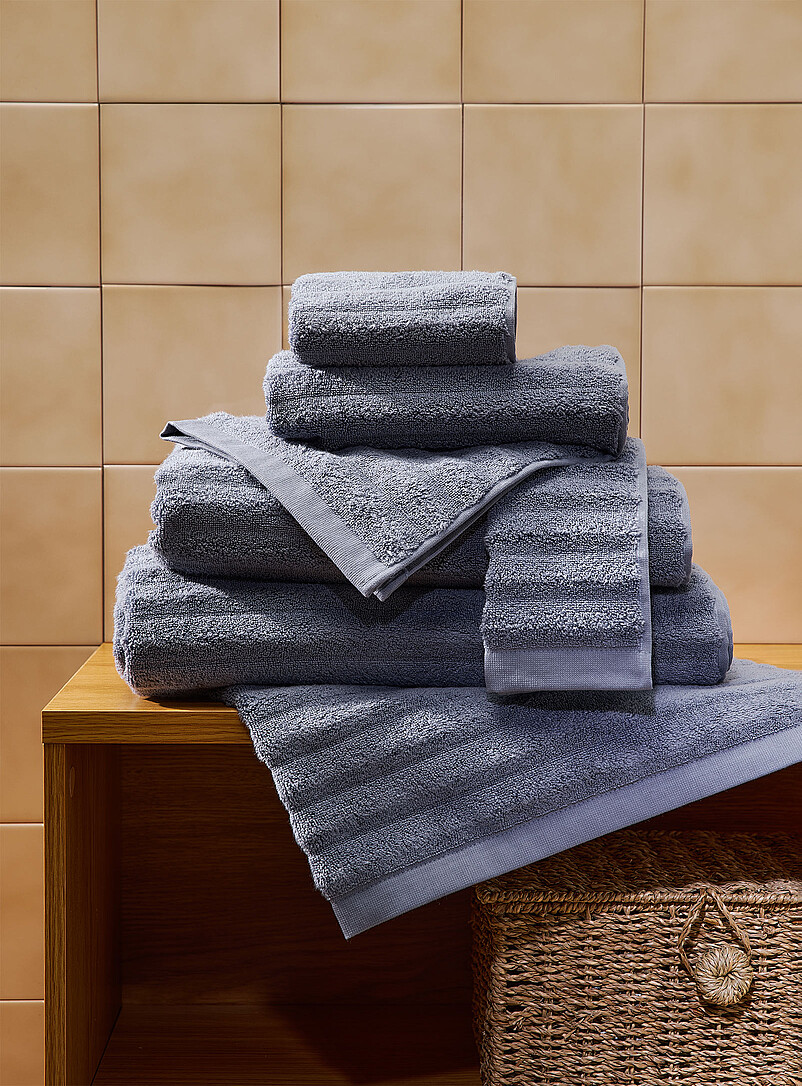 Textured Cotton Towels Soft And Absorbent, Wide Waves