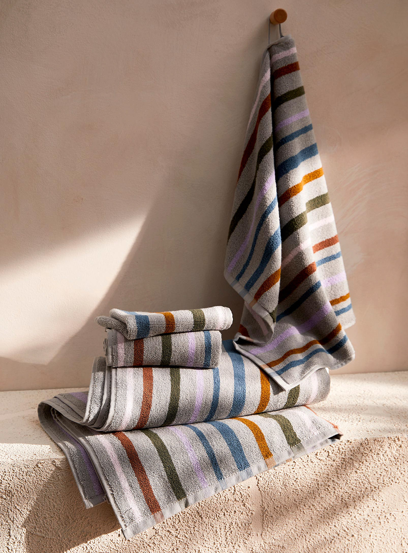 Simons Maison - Fall stripes organic cotton towels