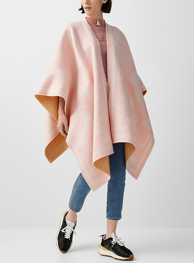 Lanvin Pink 3D initials poncho for women
