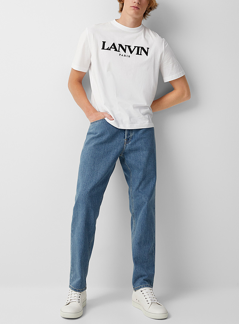 Lanvin: Le jean droit bleu clair Bleu pâle-bleu poudre pour homme