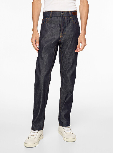 Lanvin: Le jean indigo jambe droite Bleu marine - Bleu nuit pour homme