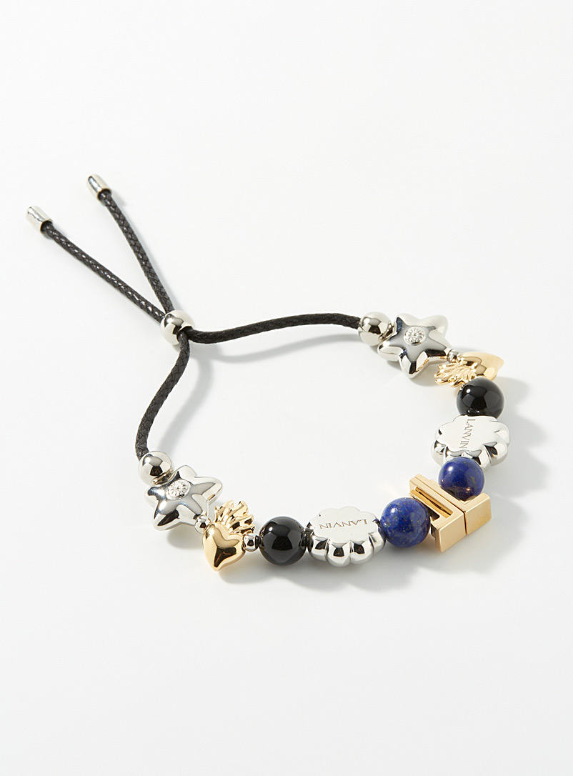 Lanvin Assorted Metallic beads bracelet for men