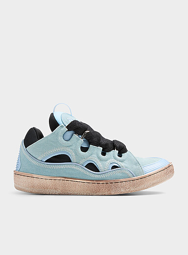 Lanvin Blue Curb denim-blue sneakers Men for men