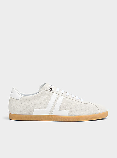 Lanvin White Glen topstitched sneakers Men for men
