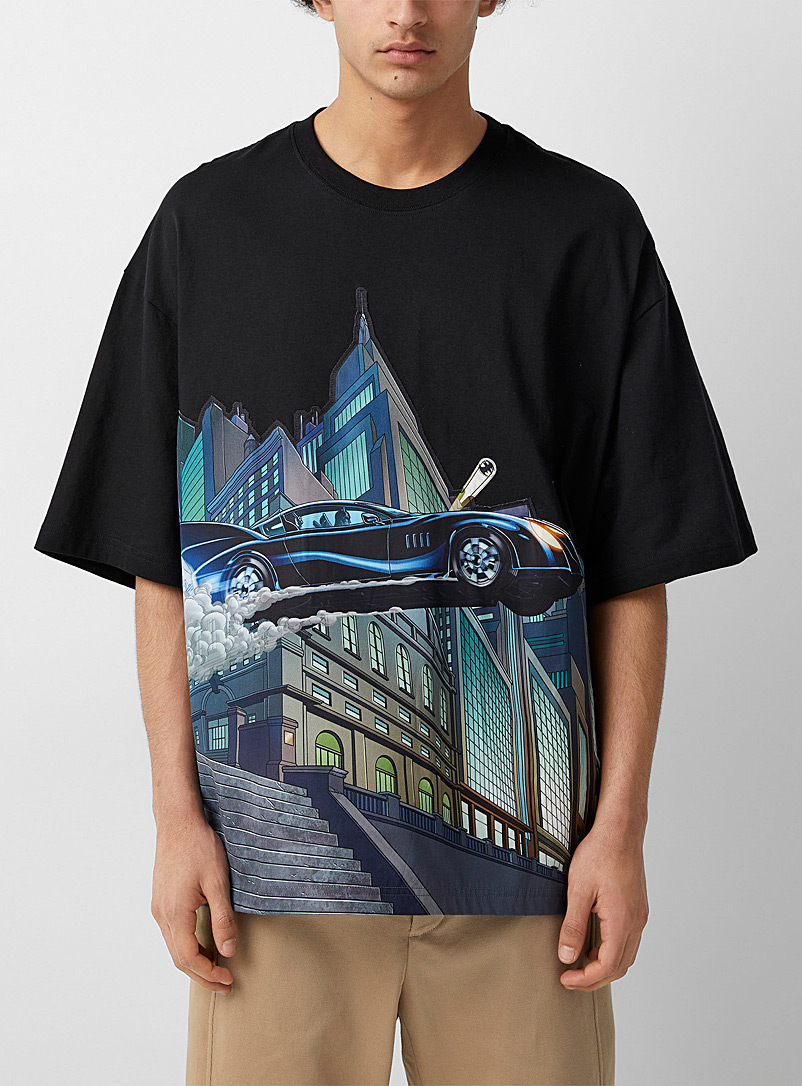 Lanvin Black Batman loose T-shirt for men