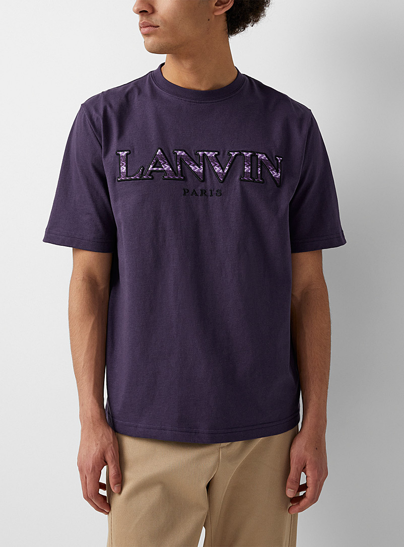 Lanvin Mauve Curb signature T-shirt for men