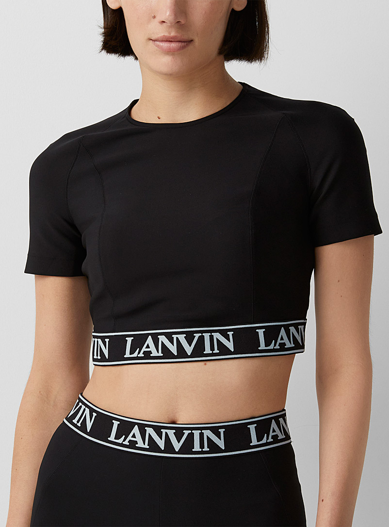Lanvin Black Logo crop top for women