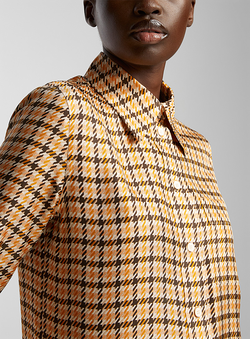Checkered pure silk shirt | Lanvin | | Simons