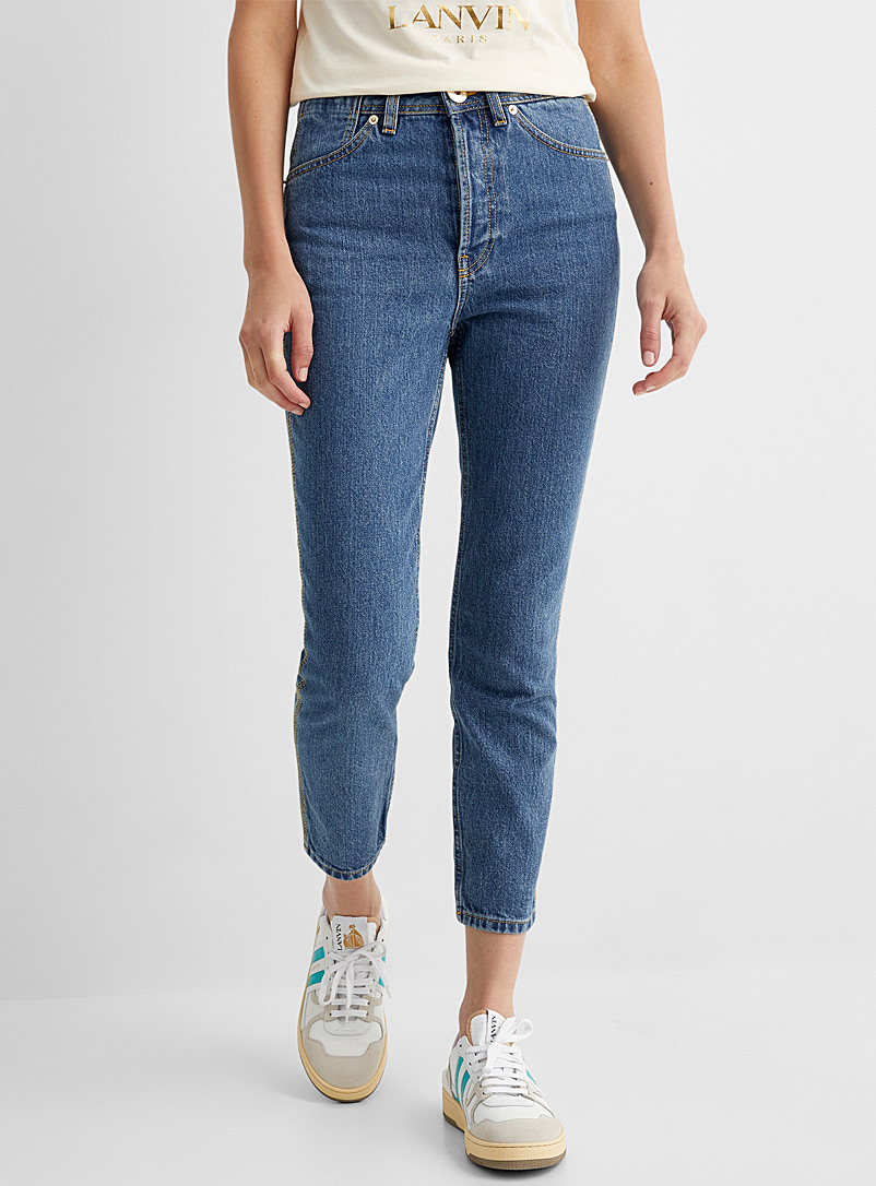 Lanvin Blue Triple topstitching jeans for women