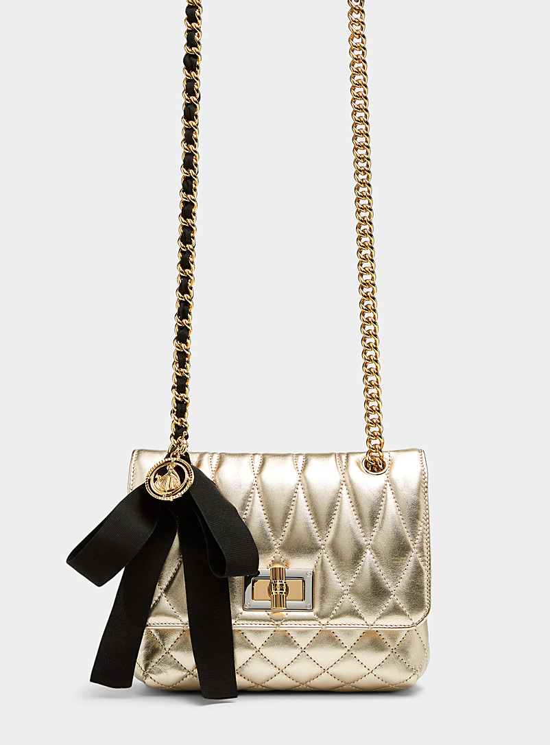 Lanvin Assorted Golden quilted small handbag for women