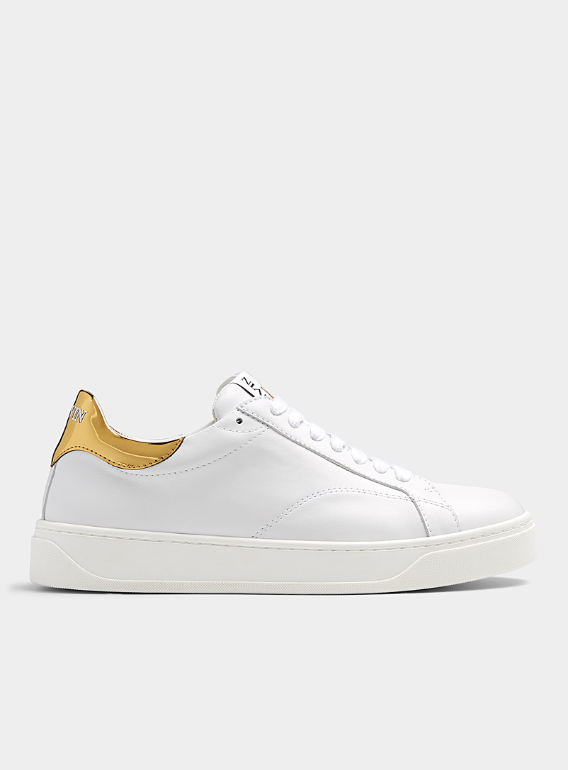 Lanvin: Le sneaker DDBO blanc et doré Femme Blanc pour femme