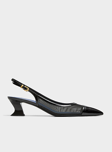 L'escarpin r&eacute;sille et cuir verni Nocturne