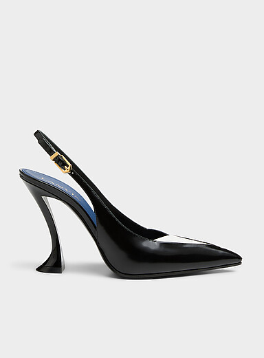 Lanvin Black and White Serenade two-tone leather slingback pumps Women for women