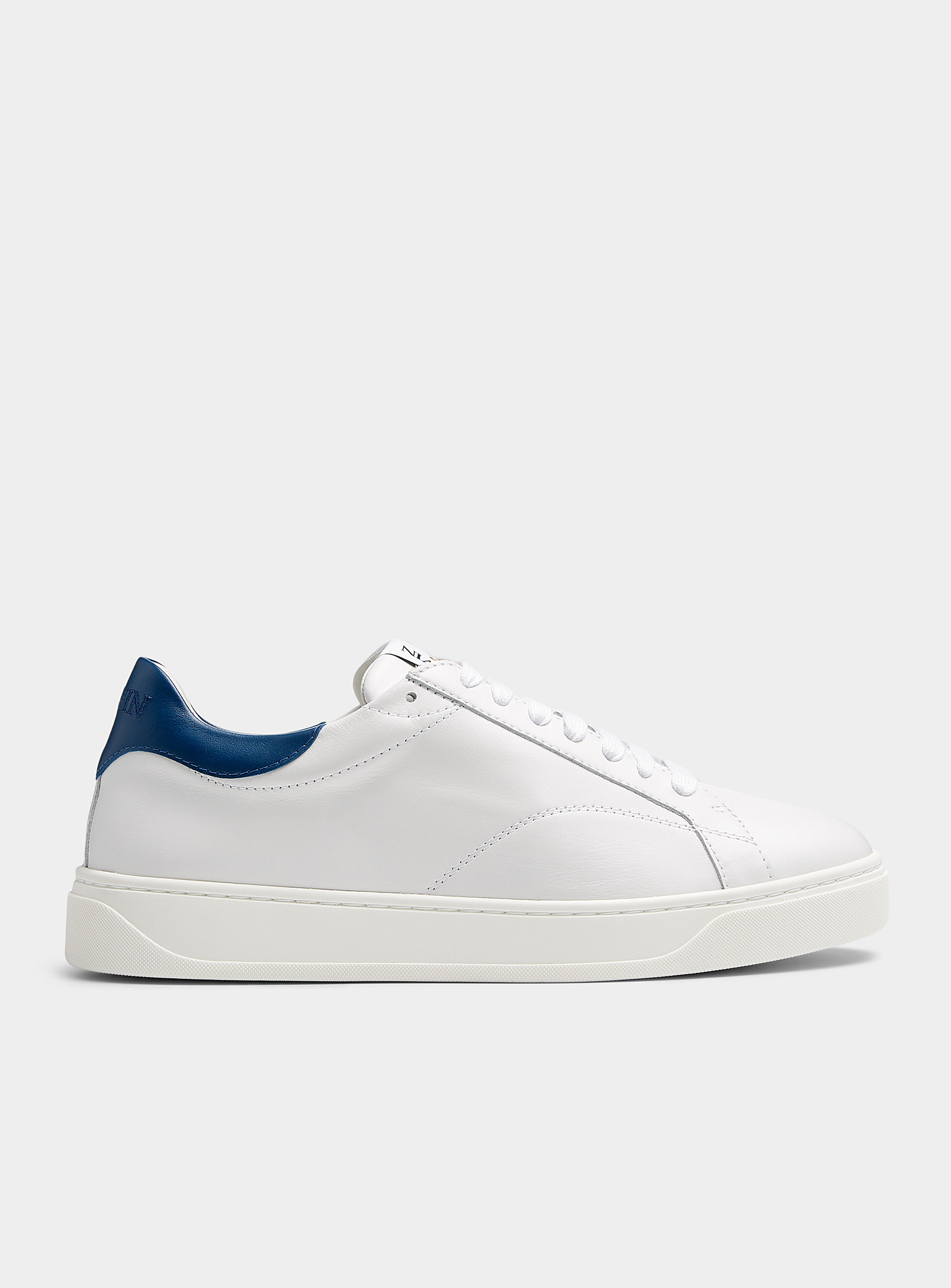 Lanvin - Men's White and navy leather DBB0 sneakers Men