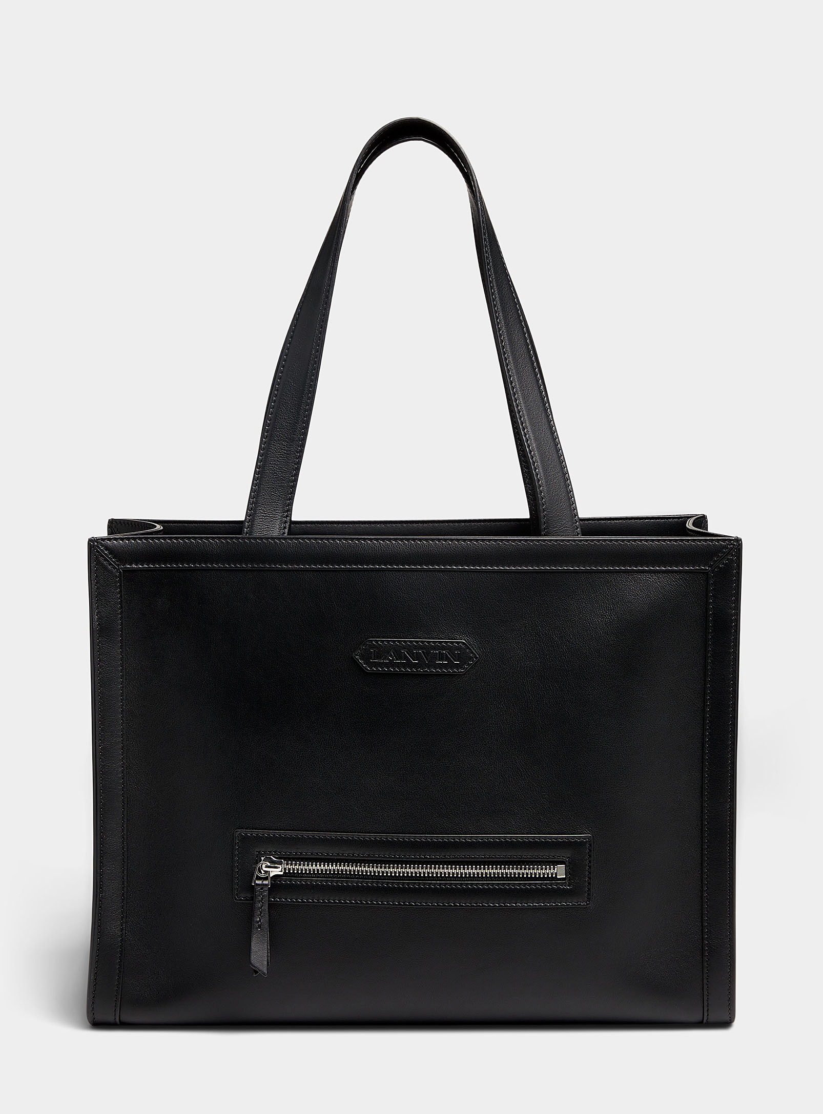 Lanvin - Men's Tenor black leather handbag