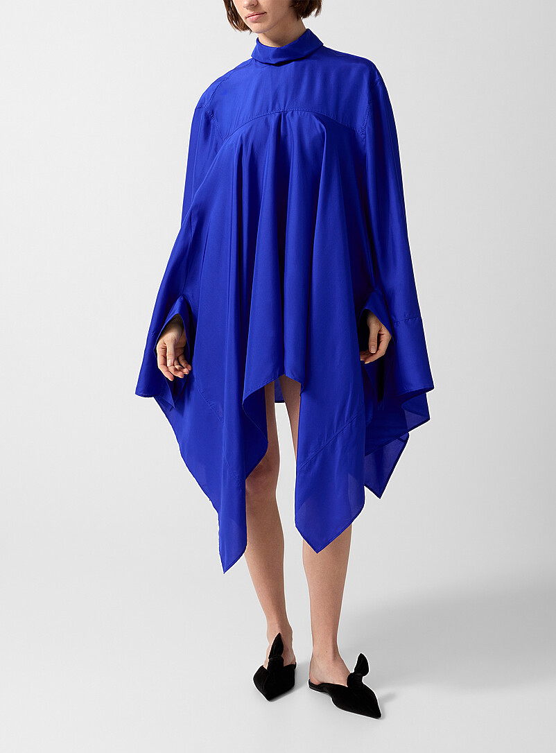 Sapphire silk loose kaftan-style blouse product image 2
