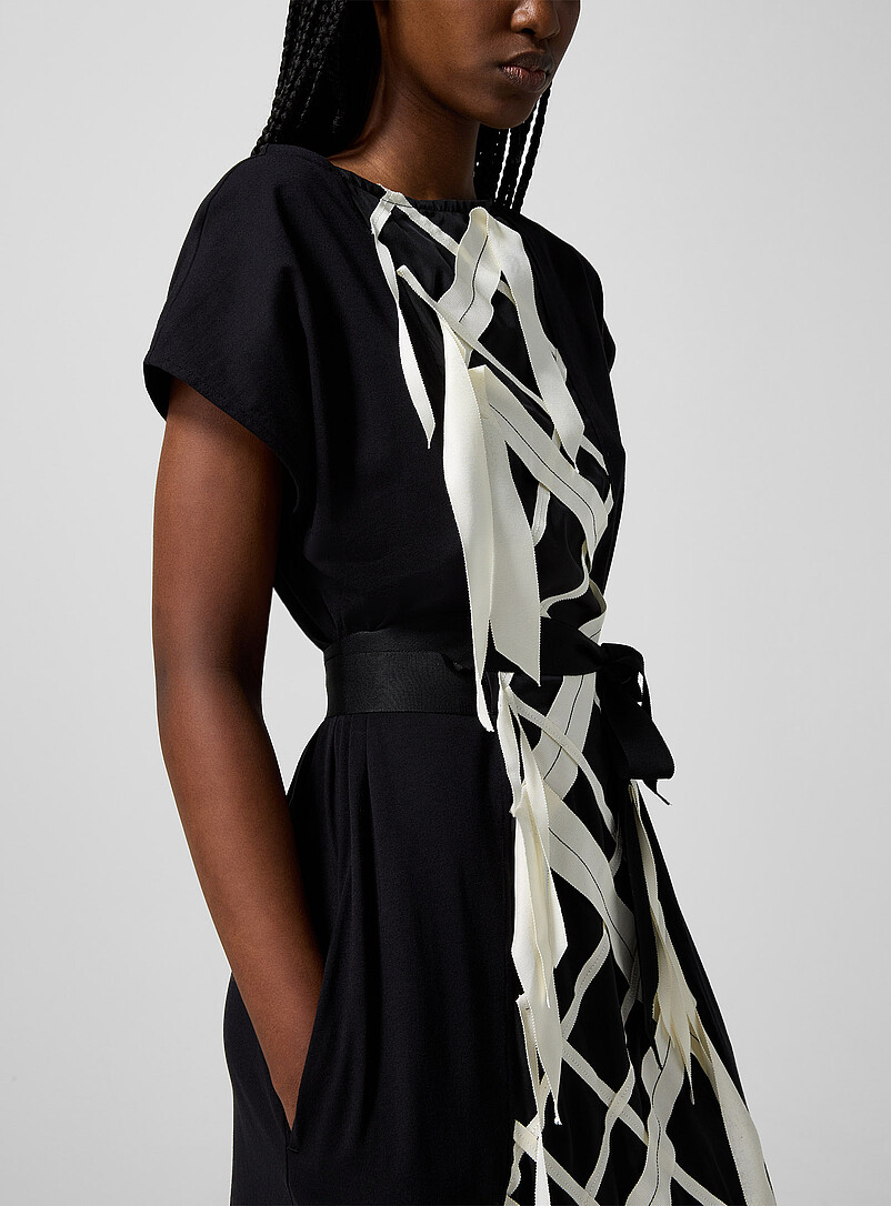 Contrasting ribbons dress product image 2