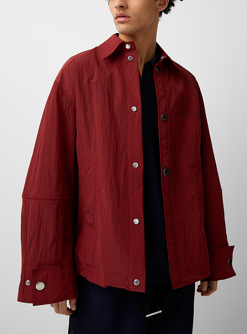 Wooyoungmi Red Ripstop shirt jacket for men