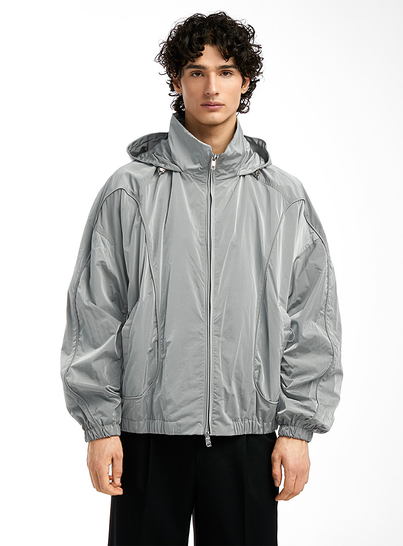 Wooyoungmi Grey Silver track jacket for men