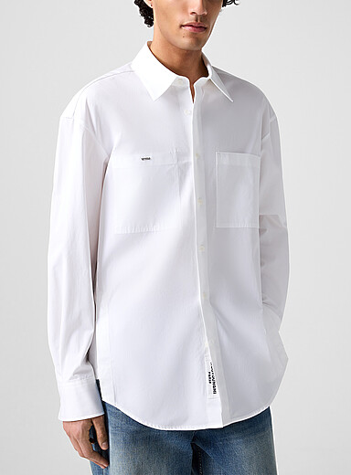 Wooyoungmi: La chemise blanche dos signature Blanc pour homme