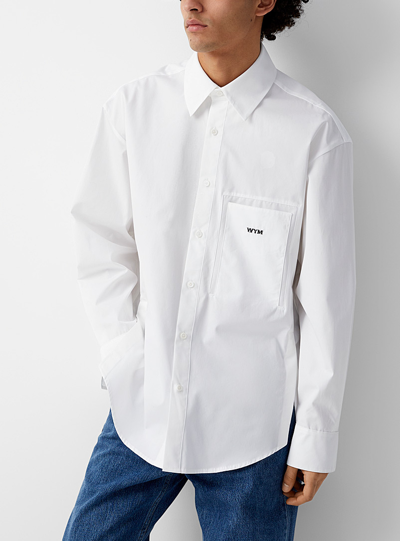 Wooyoungmi White Signature back poplin shirt for men