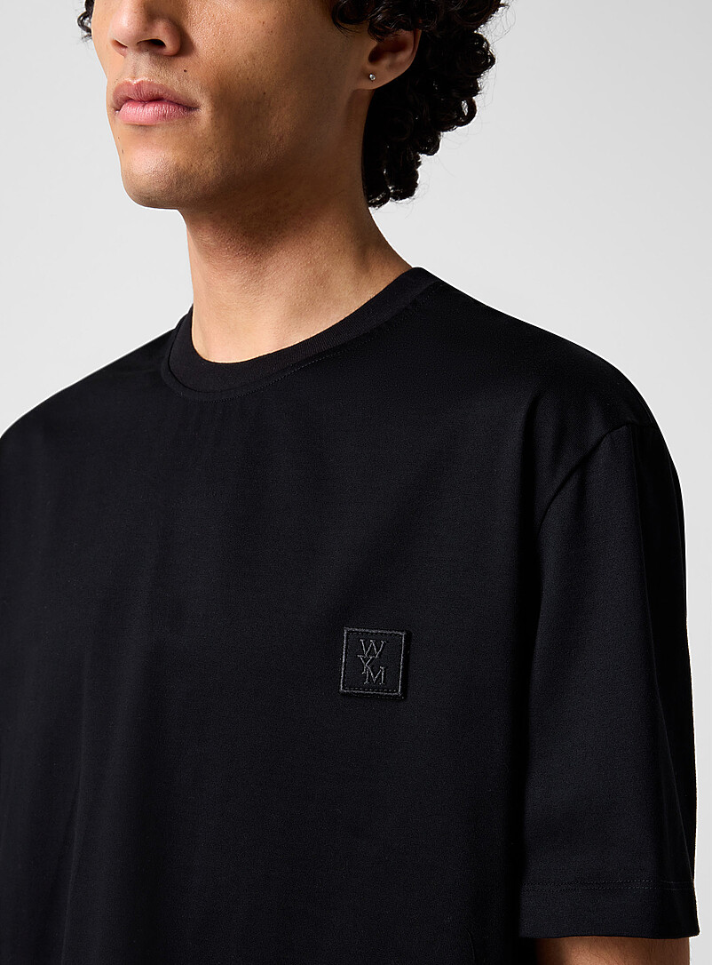 Wooyoungmi Black Floral print T-shirt for men