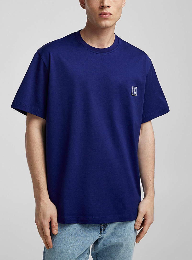 Wooyoungmi: Le t-shirt écusson signature Bleu pour homme