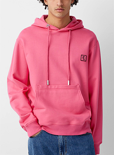 Wooyoungmi Pink Patch pink hoodie for men